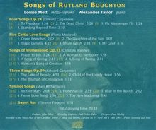Rutland Boughton (1878-1960): Lieder, CD