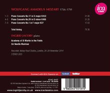 Wolfgang Amadeus Mozart (1756-1791): Klavierkonzerte Nr.1,17,20, CD