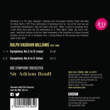 Ralph Vaughan Williams (1872-1958): Symphonien Nr.5 &amp; 6, CD