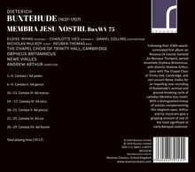 Dieterich Buxtehude (1637-1707): Kantate "Membra Jesu nostri" BuxWV 75, CD