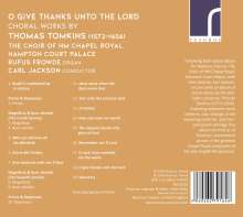 Thomas Tomkins (1572-1656): Geistliche Musik "O Give Thanks Unto The Lord", CD
