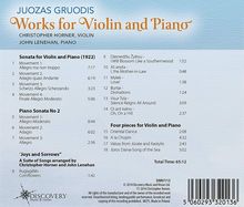 Juozas Gruodis (1884-1948): Werke für Violine &amp; Klavier, CD