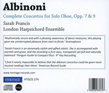 Tomaso Albinoni (1671-1751): Oboenkonzerte op.7 Nr.3,6,9,12, CD