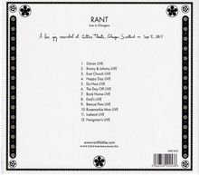 "RANT Live in Glasgow" mit Songliste: 1. Göran LIVE, 2. Ronny & Johnny LIVE, ... bis 12. Hangman's LIVE. Verzierter Rahmen.