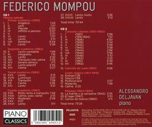 Federico Mompou (1893-1987): Klavierwerke, 2 CDs