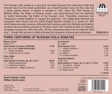 Basil Vendryes - Three Centuries of Russian Viola Sonatas, CD