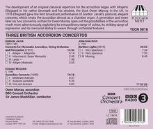 Titel: "Three British Accordion Concertos". Komponisten: Gordon Jacob, Edward McGuire, Jonathan Dove. Interpret: Owen Murray.