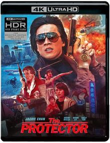 4K Ultra HD, HDR, Jackie Chan, The Protector, Danny Aiello, Moon Lee, Sally Yeh. Actionreiche Collage mit Explosionen.