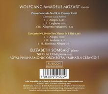 Texte: Wolfgang Amadeus Mozart, Piano Concerto No.24, Elizabeth Sombart, Royal Philharmonic Orchestra. Warmes Farbdesign.