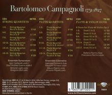 Bartolomeo Campagnoli 1751-1827. CD1: String Quartets, CD2: Flute Quartets, CD3: Flute & Violin Duos. Ensemble und Künstlerdetails.