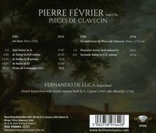 "Pierre Février: Pièces de Clavecin" mit Stücklisten und Zeiten. Gemälde im Hintergrund, Natur oder Landschaftsmotiv.