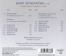 "JOSEF MYSLIVEČEK 1737-1781. Complete Music for Fortepiano & Violin. CD1: VI Divertimenti. Six Sonatas. Interpreten: Marius Bartoccini und Rossella Croce." 