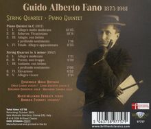 Guido Alberto Fano 1875–1961; Werke: Streichquartett, Klavierquintett, Aufführung: Ensemble Mark Rothko.