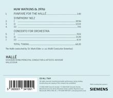Huw Watkins-Werke, darunter "Fanfare for The Hallé", Symphonie No. 2, und "Concerto for Orchestra". Totalzeit: 68:20 Minuten.