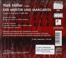 York Höller (geb. 1944): Der Meister und Margarita, 3 CDs