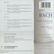 Johann Sebastian Bach (1685-1750): Sonaten für Violine &amp; Cembalo BWV 1014-1019, 2 CDs