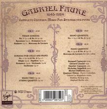Gabriel Faure (1845-1924): Sämtliche Kammermusik für Streicher &amp; Klavier, 5 CDs