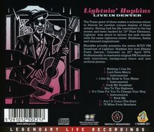 Sam Lightnin' Hopkins: Live In Denver 1974, CD