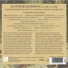 Anton Gosswin (1546-1594): Geistliche Chormusik, Lieder &amp; Madrigale "Selected Works", CD