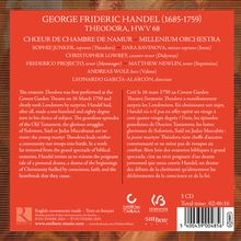Titel: GEORGE FRIDERIC HANDEL (1685-1759) THEODORA, HWV 68. Beschreibung des Oratoriums Theodora und Besetzungsdetails.