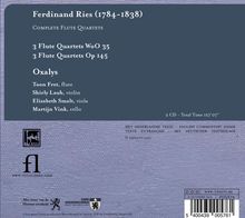 Ferdinand Ries (1784-1838): Flötenquartette op.35 Nr.1-3 &amp; op.145 Nr.1-3, 2 CDs