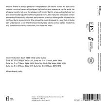 Johann Sebastian Bach: Cello Suites. Miriam Prandi, Cello. Enthält Suite No. 1 bis 6, BWV 1007-1012. Enthält ein Logo.