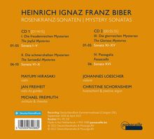 Heinrich Ignaz Biber (1644-1704): Rosenkranz-(Mysterien-)Sonaten Nr.1-16, 2 CDs