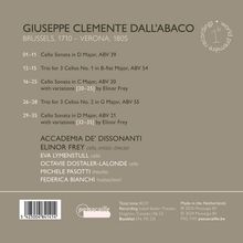 Giuseppe Clemente dall' Abaco (1710-1805): Kammermusik mit Cello "dall' Abaco and the Art of Variation", CD