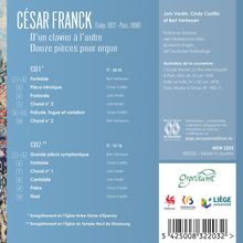 Cesar Franck (1822-1890): Orgelwerke "Douze pieces pour orgue", 2 CDs