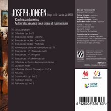 Album "Joseph Jongen: Couleurs retrouvées" mit Titeln und Künstlern. Enthält Werke für Orgel und Harmonium. 