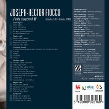 Text zu Joseph-Hector Fiocco, Titelliste von Musikstücken, Künstler und Mitwirkende, Informationen über das Cover. Links ein Marmordetail.