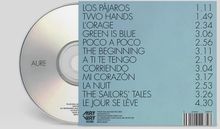 Trackliste mit Titeln wie "LOS PÁJAROS" und "LE JOUR SE LÈVE", daneben eine CD mit dem Schriftzug "AURE".