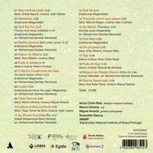 Eine Liste von 20 Musiktiteln mit deren Dauer. Unten sind Logos von verschiedenen Institutionen.
