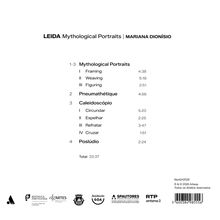 LEIDA Mythological Portraits | MARIANA DIONÍSIO. Titelliste mit Zeiten und Logos darunter. Gesamtzeit: 33:37.