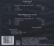 Anton Arensky (1861-1906): Klaviertrio Nr.1 op.32, CD
