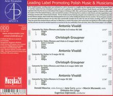 Christoph Graupner (1683-1760): Konzerte für Viola d'Amore &amp; Viola in D &amp; A, CD