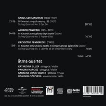 Atma Quartet - Penderecki / Szymanowski / Panufnik, CD