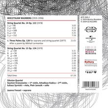 Mieczyslaw Weinberg (1919-1996): Streichquartette Nr.14 &amp; 15, CD
