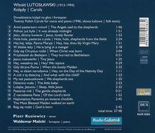 Witold Lutoslawski (1913-1994): 20 Polnische Weihnachstlieder, CD