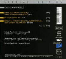 Krzysztof Penderecki (1933-2020): Klavierkonzert "Resurrection", CD