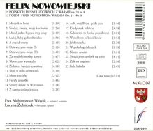 Felix Nowowiejski (1877-1946): 25 Polnische Volkslieder aus Warmja op.21 Nr.8, CD