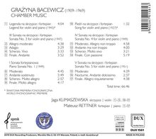 Grazyna Bacewicz (1909-1969): Sonaten für Violine &amp; Klavier Nr.3-5, CD