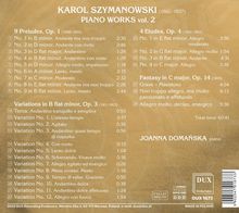 Karol Szymanowski (1882-1937): Klavierwerke Vol.2, CD