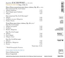 Joachim Kaczkowski (1789-1829): Duos für 2 Violinen op.10 &amp; op.16, CD