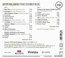 Artur Malawski (1904-1957): Kammermusik mit Klavier, 2 CDs