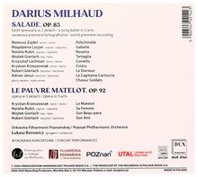 DARIUS MILHAUD SALADE, OP. 83 LE PAUVRE MATELOT, OP. 92 Orkiestra Filharmonii Poznańskiej, Łukasz Borowicz. Logos unten.