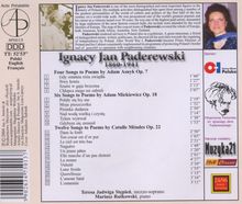Ignaz Paderewski (1860-1941): Sämtliche Lieder, CD