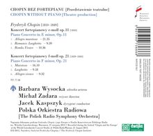 Frederic Chopin (1810-1849): Klavierkonzerte Nr.1 &amp; 2 ohne Klavier, CD