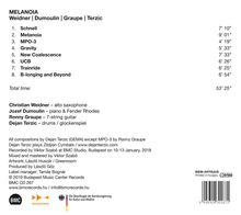 Christian Weidner, Jozef Dumoulin, Ronny Graupe &amp; Dejan Terzic: Melanoia, CD
