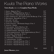 Toivo Kuula (1883-1918): Sämtliche Klavierwerke, CD